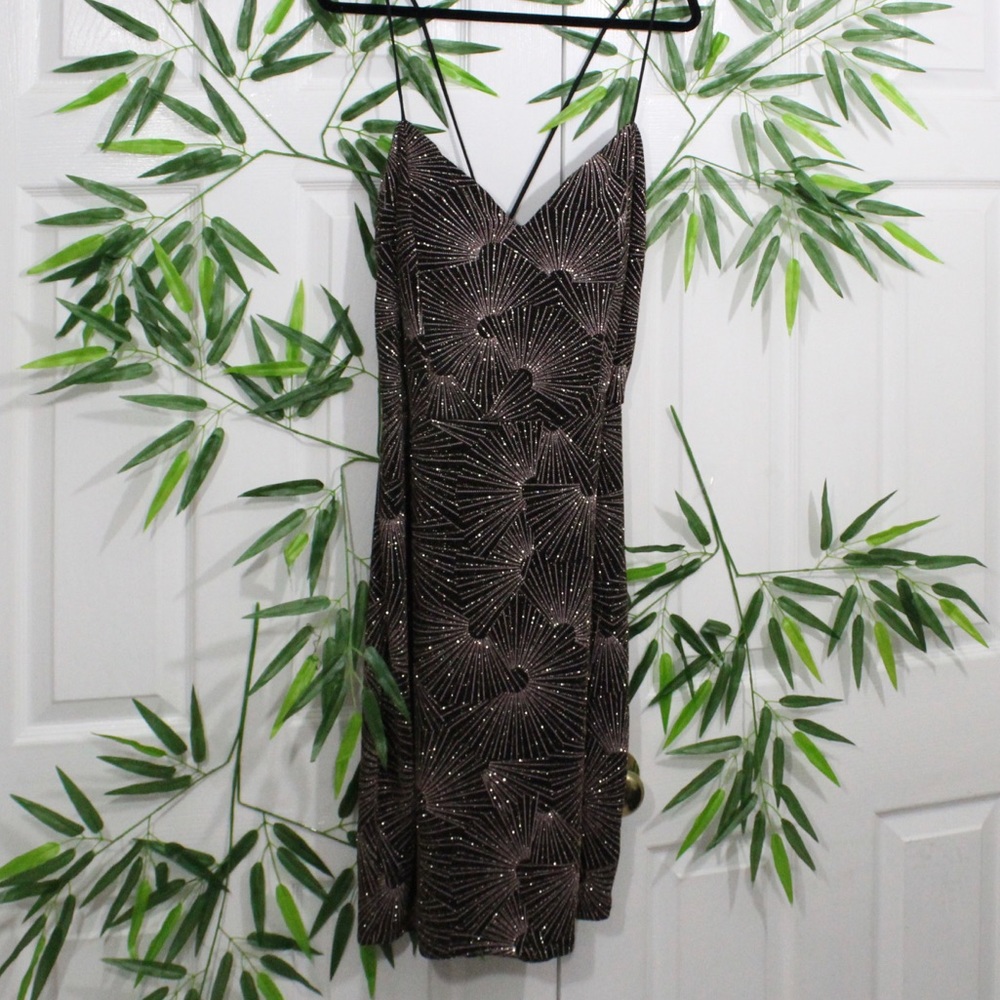 Plus Size Glitter Starburst Dress